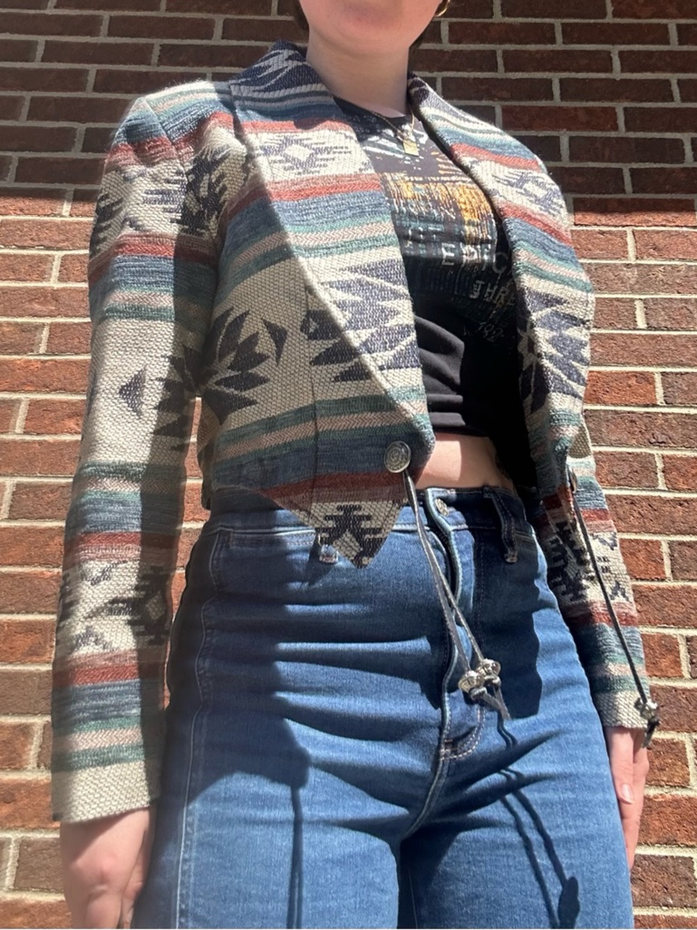 Western cropped tapestry jacket - Picture 3 of 16